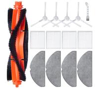 Fixbetter Kit d'accessoires pour aspirateur robot Xiaomi S20 Pièces de rechange, 1 brosse à rouleau principal, 4 filtres HEPA, 4 tampons de nettoyage, 4 brosses latérales, 1 brosse (14 pièces)