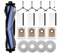 Fixbetter Kit d'accessoires pour Lefant M3 / M3 Max / M3 Gen2 / M3 Ultra Robot Aspirateur, 1 brosse principale, 4 filtres, 4 Chiffons, 4 brosses latérales, 4 sacs à poussière, 1 brosse propre