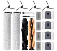 Fixbetter Kit d'accessoires pour robot aspirateur Dreame Aqua10 Ultra Roller Complete, 1 HyperStream Detangling DuoBrush, 2 serpillères à rouleaux, 4 brosses latérales, 4 filtres à poussière, 2 sacs à