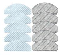 Fixbetter Lot de 10 chiffons de rechange pour ECOVACS DEEBOT OZMO T10/T10 PLUS aspirateur, 5 chiffons solides et 5 chiffons de nettoyage lavables