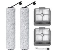 Fixbetter Rouleau de brosse de rechange et Filtre HEPA pour DREAME H12S Aspirateur Laveur, 2 rouleaux de brosse + 2 filtres + 1 brosse de nettoyage