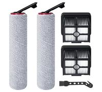 Fixbetter Rouleau de brosse de rechange et Filtre HEPA pour DREAME H15 Pro/H15 Mix/H15 Pro FoamWash /H15S/H12 Pro FlexReach Aspirateur Laveur, 2 rouleaux de brosse + 2 filtres + 1 brosse de nettoyage