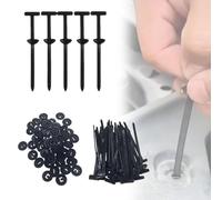 Fixbind Snap-Fit Nylon Fastening Clip For Car Repairs, Auto Zip Tie Buckles, Self-Locking Universal Cable Tie Buckles with Button Pin Lock, for Vehicle Body Maintenance (200 Pcs)