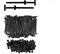 Fixbind Snap-Fit Nylon Fastening Clip for Car Repairs，Nylon Universal Cable Tie Buckle,Automotive Zipper Clips (100PCS)