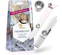 FixCandle Lot de 2 colles et aiguiseurs réutilisables pour bougies, bougies LED, bougies coniques - Aide à sécuriser les bougies dans le support
