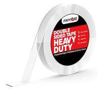 FIXCHORD Ruban Adhésif Double Face Extra Fort, Ruban Adhésif Double Face en Acrylique Imperméable et Transparent, Ruban Adhésif Amovible pour Murs/Moquettes/Tapis de,3m*1cm*1mm