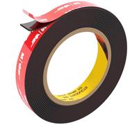 FIXCHORD Ruban Adhésifs Double Face Extra Fort, Ruban Adhésif de Montage Solide et Imperméable pour Bande Lumineuse LED, Voiture, Décoration de la Maison et du Bureau, Noir (15.4FT×0.59IN)