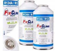 FixClima R134a/R12 Kit de recharge de gaz réfrigérant professionnel - Gaz de rechange pour climatisation de voiture, forte puissance de refroidissement, respectueux de l'environnement Veltao