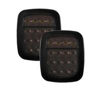 FIXCOR 2 Pièces Pour Jeep Pour Wrangler YJ TJ CJ Camion Remorque Van Bateau Feu Arrière Universel Feu Stop Feu Arrière (2,Without Turn Signal)