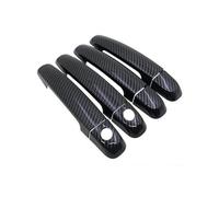 FIXCOR Accessoire Voiture Pour Suzuki Pour Ertiga 2012 2013 2014 2015-2018 Autocollant Couverture Poignée Porte Automatique Décoration Fibre Carbone Noire(2 Keyhole No Button)