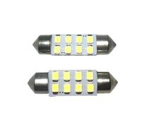 FIXCOR Ampoules De Lecture Pour Plafonnier De Voiture Ampoules Navettes Blanches 12 V CC 31 Mm 36 Mm 39 Mm 41 Mm 8 SMD 1210 2 Pièces(White 41mm)