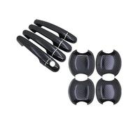 FIXCOR Autocollant Couverture Poignée Porte Fibre Carbone Noire Pour Toyota Pour Corolla E120 E130 2000 2001 2002 2003 2004 2005 2006 Accessoires De Voiture(HandleBowl 1 Keyhole)