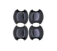 FIXCOR Autocollant Pour Poignée Porte Accessoires Voiture Pour Toyota Pour Corolla E120 E130 2000 2001 2002 2003 2004 2005 2006 Fibre De Carbone Noire(Bowl 4 Door)