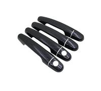 FIXCOR Autocollant Pour Poignée Porte Accessoires Voiture Pour Toyota Pour Corolla E120 E130 2000 2001 2002 2003 2004 2005 2006 Fibre De Carbone Noire(Handle 2 Keyhole)