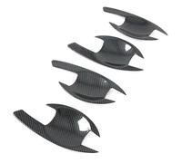 FIXCOR Couvercle De Bol De Poignée De Porte Voiture Chromé En Fiber Carbone Accessoires Style Pour Mitsubishi L200 Pour Triton Pour Pick-up 2006 - 2014 (D)