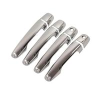 FIXCOR Couvercle De Bol De Poignée De Porte Voiture Chromé En Fiber Carbone Accessoires Style Pour Mitsubishi L200 Pour Triton Pour Pick-up 2006 - 2014 (F)