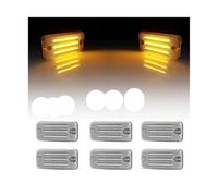 FIXCOR Feu Clignotant Latéral Feux Latéraux Dynamiques LED Pour Volvo FE FL MK2 2006 - 2021 2 Pièces Clignotants De Voiture (6PCS Silver)