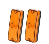 FIXCOR Feu Clignotant Latéral Pour Remorque Pour Camion Caravane 2/4 Pièces Feu De Position Latéral Feux D'avertissement LED Feu De Position Latéral Rouge Jaune 12 V- 24 V (2pcs Yellow)