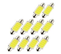 FIXCOR Lampes De Lecture Intérieures Voiture Éclairage Plaque D'immatriculation, Ampoules Dôme Pour Canbus 31 Mm/36 Mm/39 Mm/41 Mm COB/12 12 V 2/10 Pièces(10Pcs 41mm)