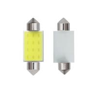FIXCOR Lampes De Lecture Intérieures Voiture Éclairage Plaque D'immatriculation, Ampoules Dôme Pour Canbus 31 Mm/36 Mm/39 Mm/41 Mm COB/12 12 V 2/10 Pièces(Blanc)