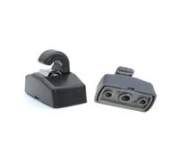 FIXCOR Lot De 2 Clips De Pare-soleil Pour VW Pour Amarok Pour Beetle Pour Bora Pour Transporter T4 T5 T6 Pour Passat B5 Pour Polo Pour Caddy Pour Campmob(Black 2Pcs)