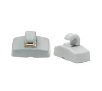 FIXCOR Lot De 2 Clips De Pare-soleil Pour VW Pour Amarok Pour Beetle Pour Bora Pour Transporter T4 T5 T6 Pour Passat B5 Pour Polo Pour Caddy Pour Campmob(Grey 2Pcs)
