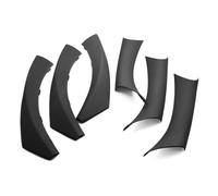 FIXCOR Lot de 6 housses de poignée de porte intérieure de voiture en carbone décoratives pour Série 3 E90 E91 316 318 320 325 328i 2004-2012 (LHD black)