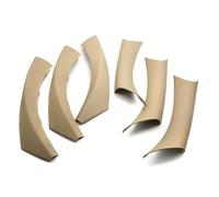 FIXCOR Lot de 6 housses de poignée de porte intérieure de voiture en carbone décoratives pour Série 3 E90 E91 316 318 320 325 328i 2004-2012 (LHD beige)