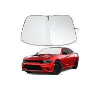 FIXCOR Pare-Brise Avant Couverture Pare-Soleil Pare-Brise Voiture pour Dodge pour Chargeur 2011 - 2024 Pare-Soleil De Fenêtre Avant Visière De Protection UV
