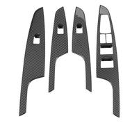 FIXCOR Pour Hyundai Pour Tucson 2015 2016 2017 Garniture De Couvercle De Poignée De Panneau De Commutateur Porte Fenêtre Voiture En Fibre Carbone/chrome (fibre de carbone)