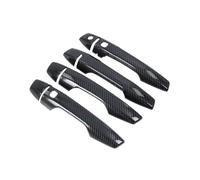 FIXCOR Pour Mitsubishi Pour Outlander 2022 2023 2024 ABS Fibre De Carbone Poignée Porte Latérale Extérieure Voiture Couvercle Protection Garniture LHD(With hole)
