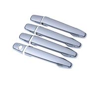 FIXCOR Pour Mitsubishi Pour Outlander Pour Lancer Pour ASX 2008-2020 ABS Chrome Motif Poignée Porte Couverture Autocollant Style Accessoires Superpositions (Argent)