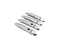 FIXCOR Pour Renault Pour Kangoo 2 II 2007~2020 Chrome Poignée De Porte De Voiture Couverture Garniture Anti-rayures Ensemble Chrome Style Extérieur Partie(Metallic Silver 4pcs)