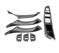 FIXCOR Pour Série 5 F10 F11 F18 523 525 LHD RHD Porte Intérieure Voiture Ensemble De Garniture Couvercle Commutateur Fenêtre Poignée En Fibre Carbone (RHD 7PCS Set)