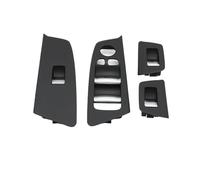 FIXCOR Pour Série 5 M5 G30 G31 F90 2017-2020 RHD Couvercle De Bouton De Lève-vitre Principal Garniture Panneau Commutateur Fenêtre Porte Passager (Black 4pcs set)