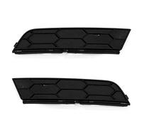 FIXCOR Pour SKODA Pour Yeti Grille De Protection De Pare-chocs Avant Inférieure De Voiture Bande De Cadre De Feu Antibrouillard Noire 5L0807681A 5L0807682A (Pair Fog lamp frame)