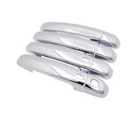 FIXCOR Pour Suzuki Pour Grand Pour Vitara Pour Grand Pour Nomade Pour Escudo 2006~2014 Motif Extérieurs Voiture Poignéee Porte Couverture Autocollants (Chrome No Button 5D)