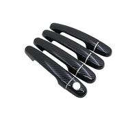 FIXCOR Pour Toyota Pour Yaris Pour Vitz XP90 2006 2007 2008 2009 2010 2011 Poignée Porte Autocollant Décoration Noir Fibre Carbone Accessoires Voiture(Handle 1 Keyhole)