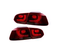 FIXCOR Pour VW Pour Golf6 Mk6 R20 2008-2013 Flowing Water Flicker Turning Signal Light Paire De Feux Arrière De Voiture(Type A Red Smoked)