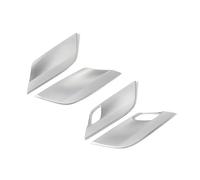 FIXCOR Pour X5 F15 2014-2017 X6 F16 2015-2018 Voiture ABS Chrome Fibre De Carbone Texture Sécurité Serrure De Porte Poignée Bol Couverture (ABS Chrome)