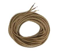 Fixe Clôture Cordons de suspension rétro, fil de corde de chanvre vintage tressé à 2 noyaux et 3 noyaux, câble flexible torsadé électrique en cuivre Appareil Soudure ( Color : 3 core , Size : 50meter