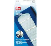 Fixe,Draps Élastique À Pinces Blanc 3 Pcs