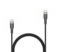 FIXED Câble tressé USB-C/USB-C, 1,2 m, 100 W, noir