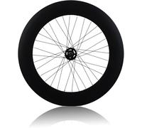 Fixed Gear 700C Wheelset 17 Teeth 32 Spoke V Brake 100mm/120mm Track Bike Wheels Fixie Single Speed Bikes Front and Rear Wheel for 23C Height 40/90mm(Front,90mm)