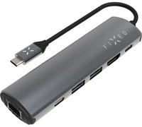 FIXED HUB Pro 6in1 USB-C 3.2 Gen2 4k60Hz pour ordinateurs portables et tablettes gris