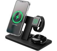 FIXED MagPowerstation 3-en-1 support de charge sans fil avec support de fixation MagSafe, 15W+15W+5W, noir Noir G