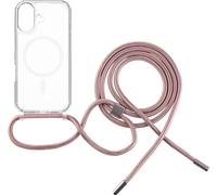 Fixed | MagPure Neck | Back Cover ze smyczą | Apple | iPhone 16 Plus | TPU | Clear, Pink