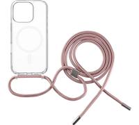 Fixed | MagPure Neck | Back Cover ze smyczą | Apple | iPhone 16 Pro Max | TPU | Clear, Pink