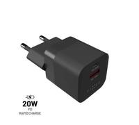 Fixed Mini Chargeur Réseau Avec Sortie Usb-C Et Usb, Support Pd Et Qc 3.0, 20w, Noir