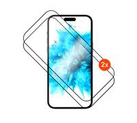 FIXED Protection d’écran full-coverage 2.5D en verre trempé avec applicateur pour Apple iPhone 17 Pro, Pack de 2, Noir